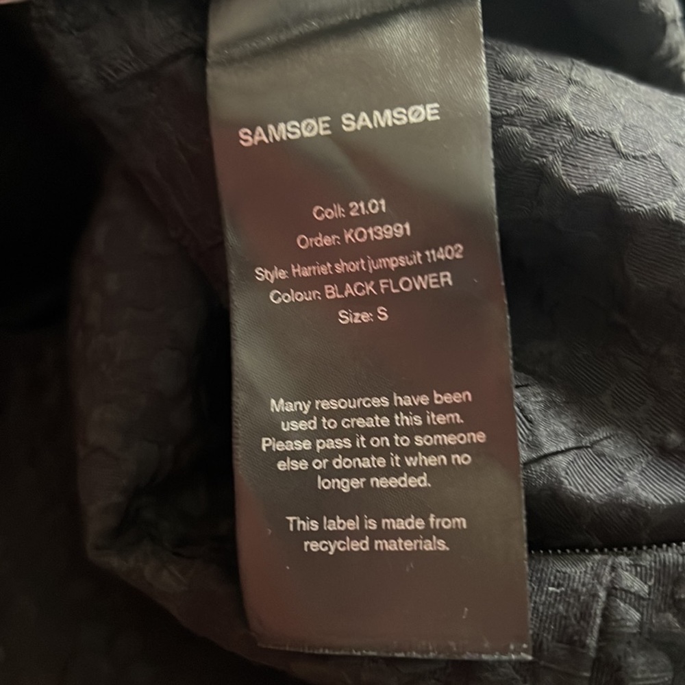 Samsoe Samsoe Romper Harriet Short Jumpsuit Black size small - Picture 5 of 5